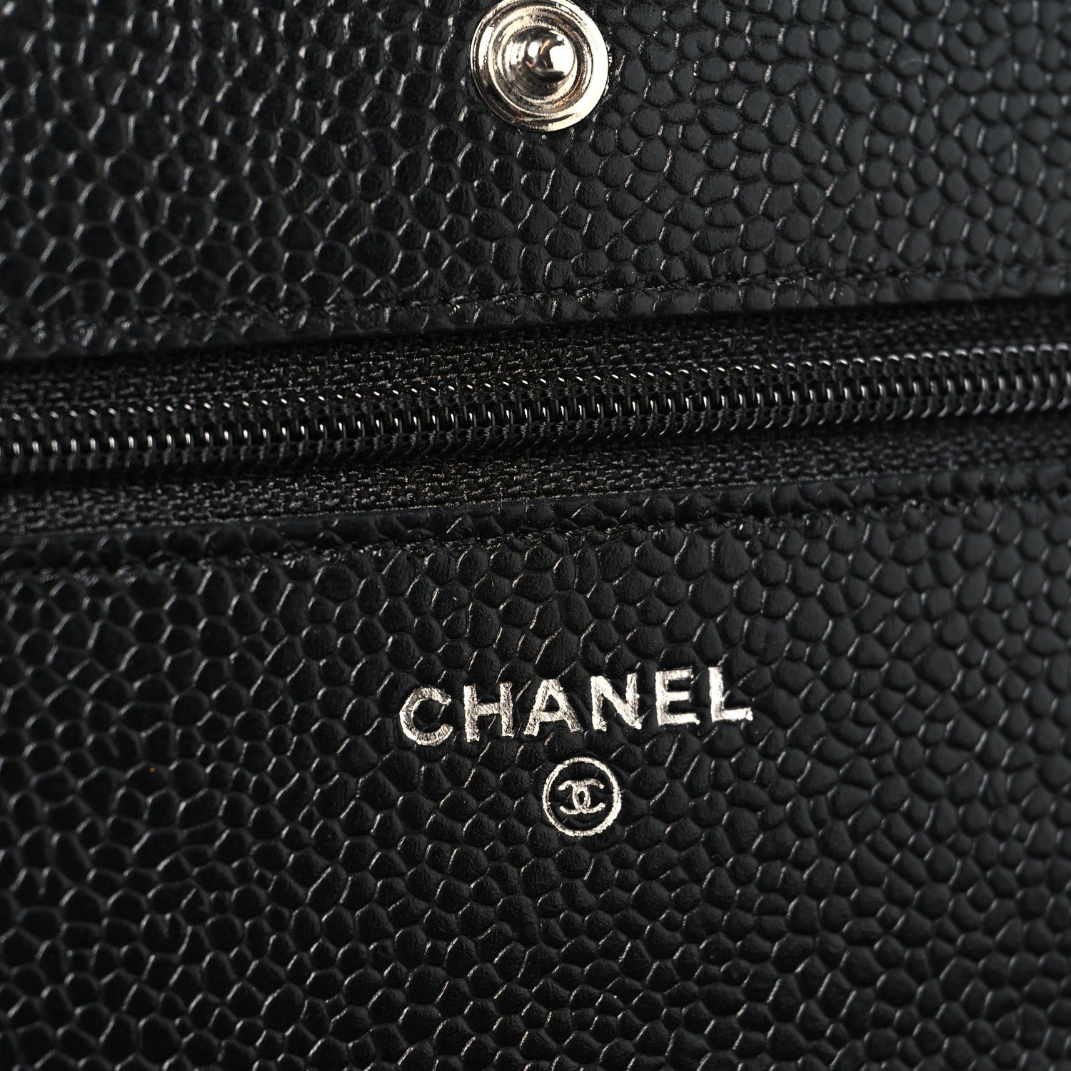 Chanel Caviar Quilted Wallet on Chain WOC Black