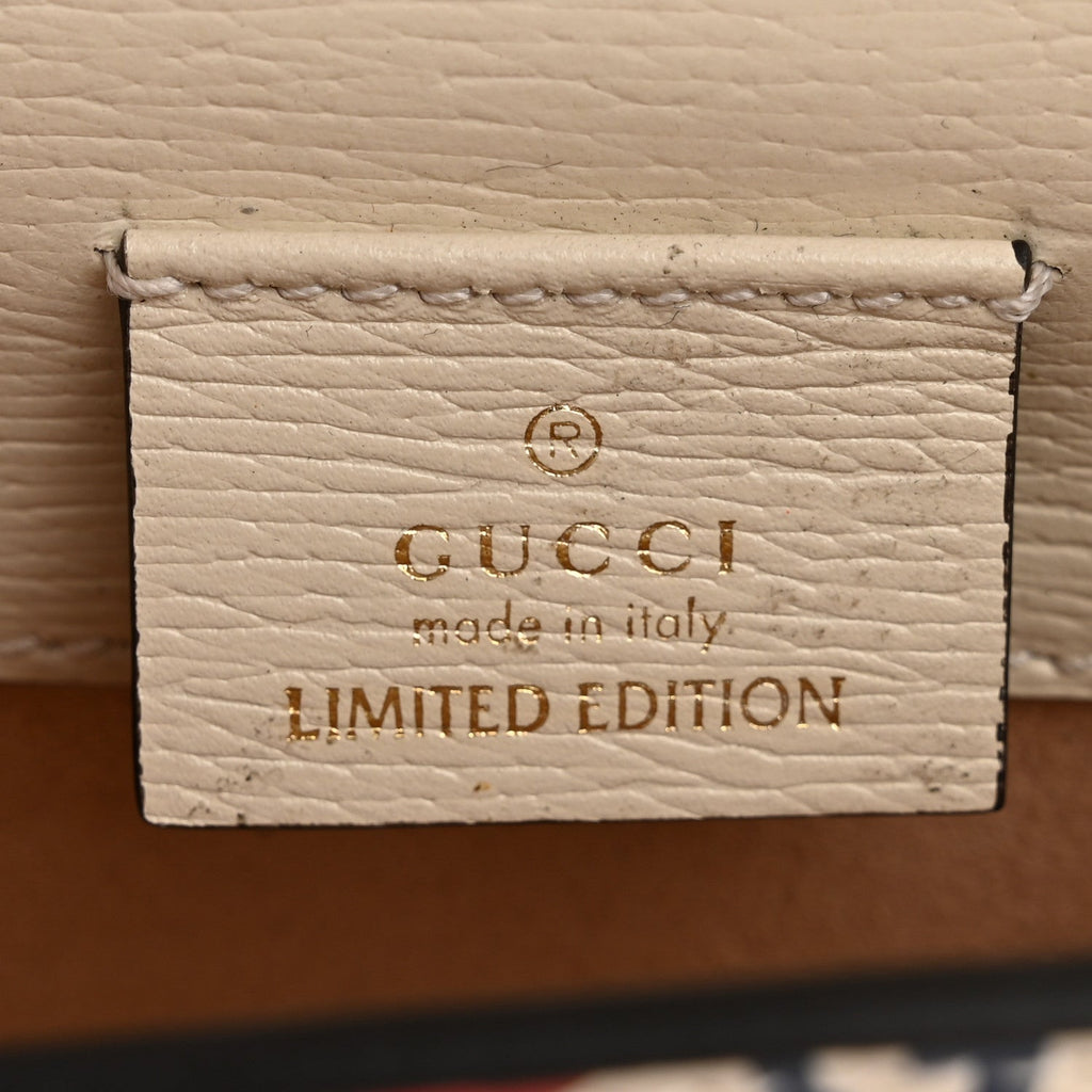 Gucci Textured Calfskin Valentine's Day Super Mini Sylvie Chain Shoulder Bag Ivory