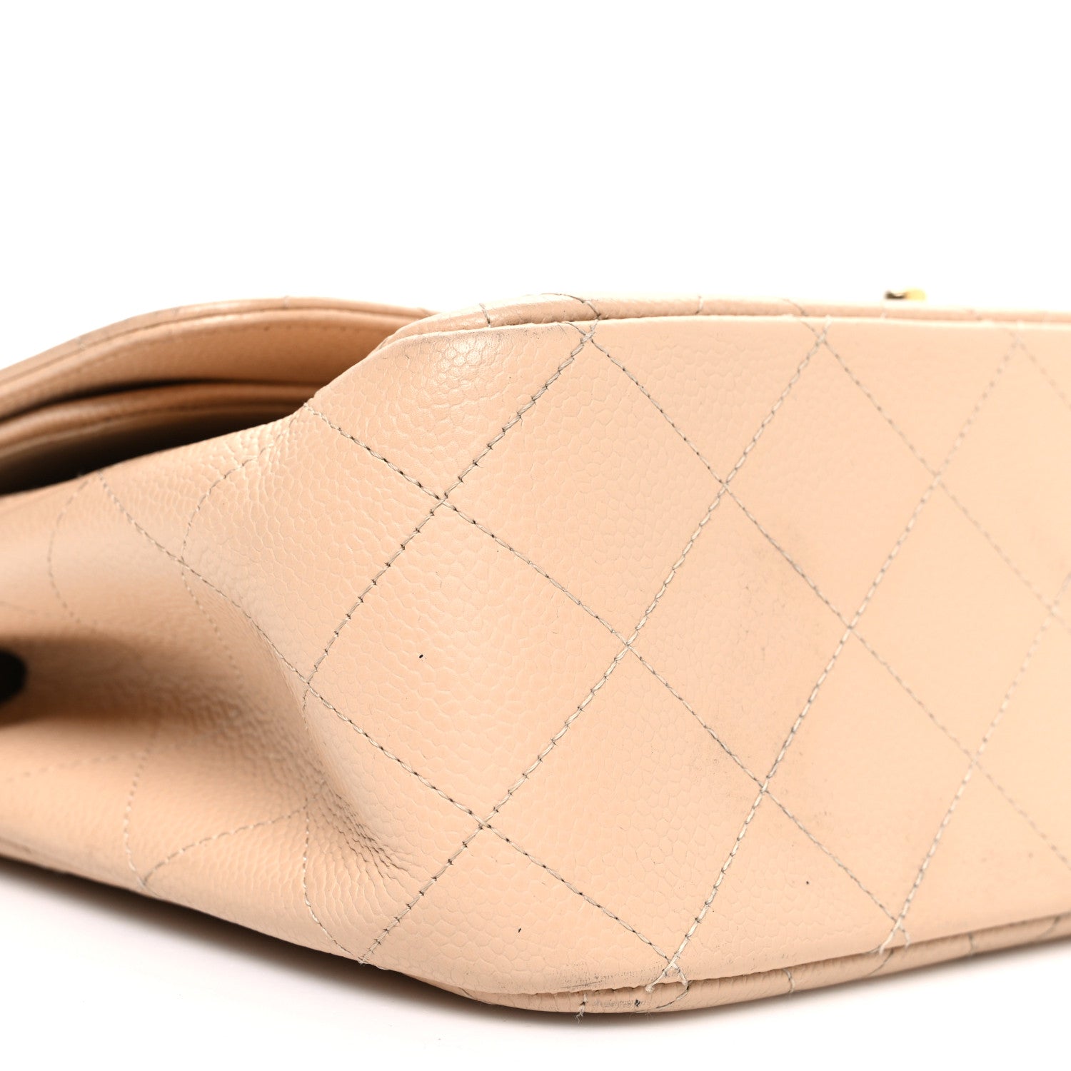 Chanel Caviar Quilted Jumbo Double Flap Beige Clair