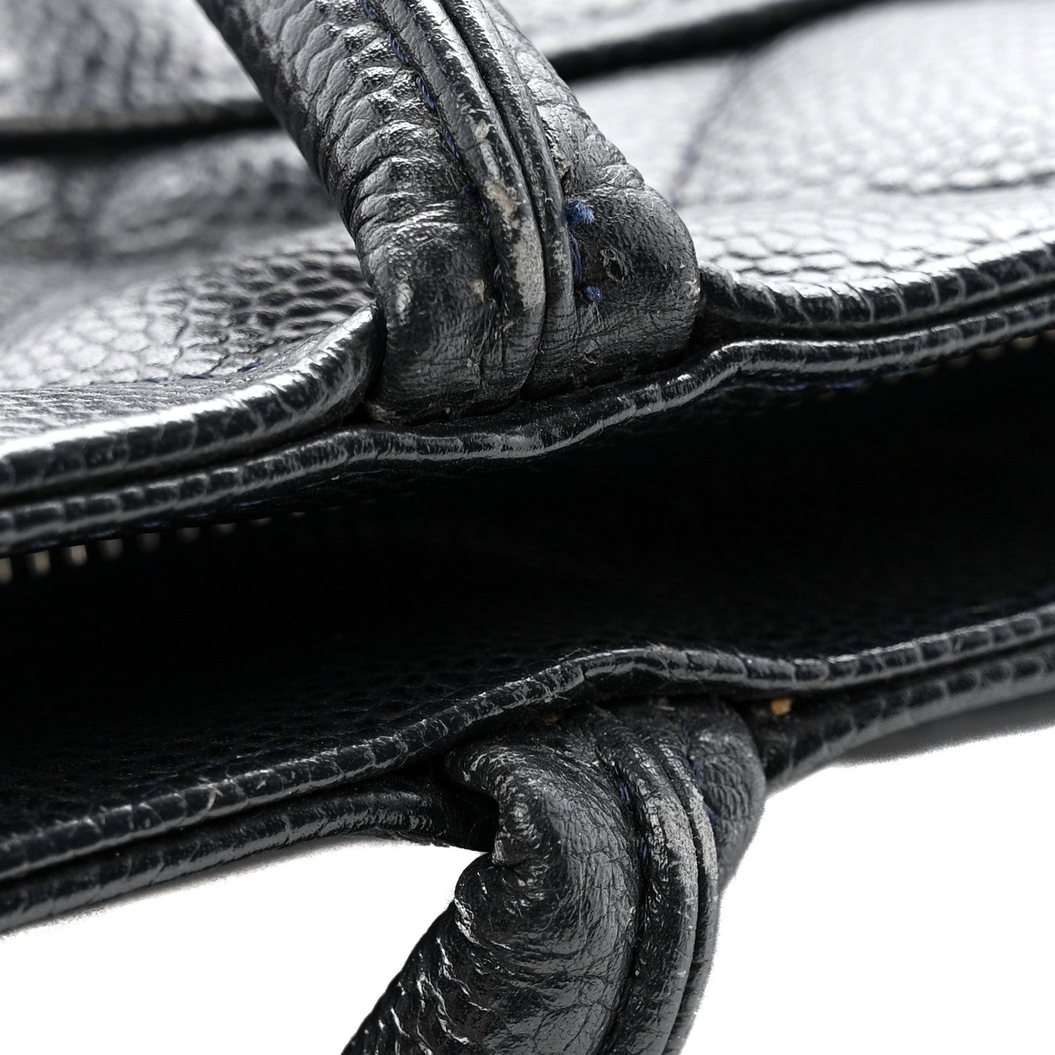 Chanel Caviar Quilted Medallion Tote Navy