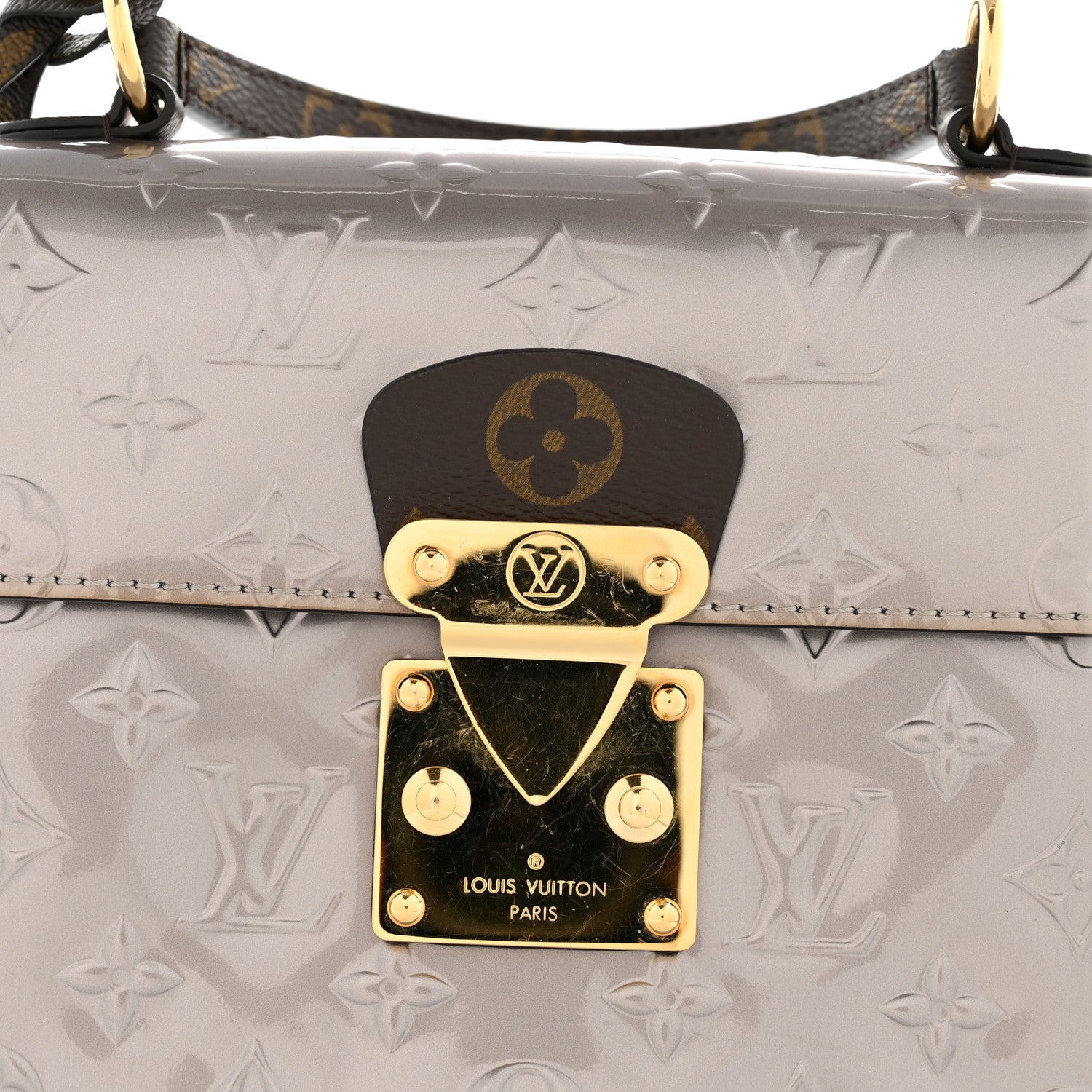 Louis Vuitton Vernis Epi Monogram Spring Street Champagne Metallise