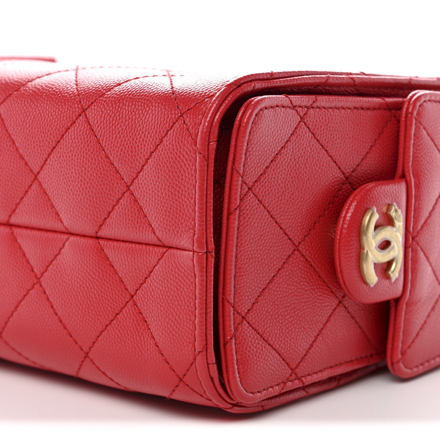 Chanel Caviar Quilted Mini Chanel 25 Handbag Red
