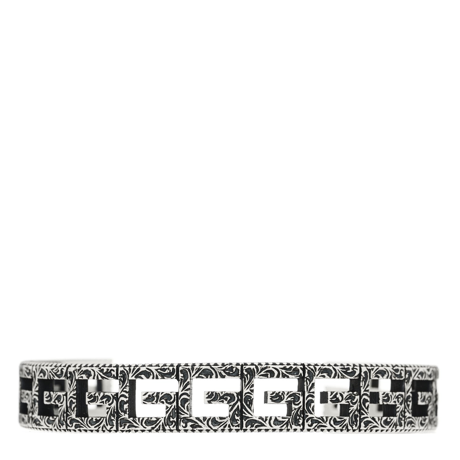 Gucci Sterling Silver Square G Motif Cuff Bracelet