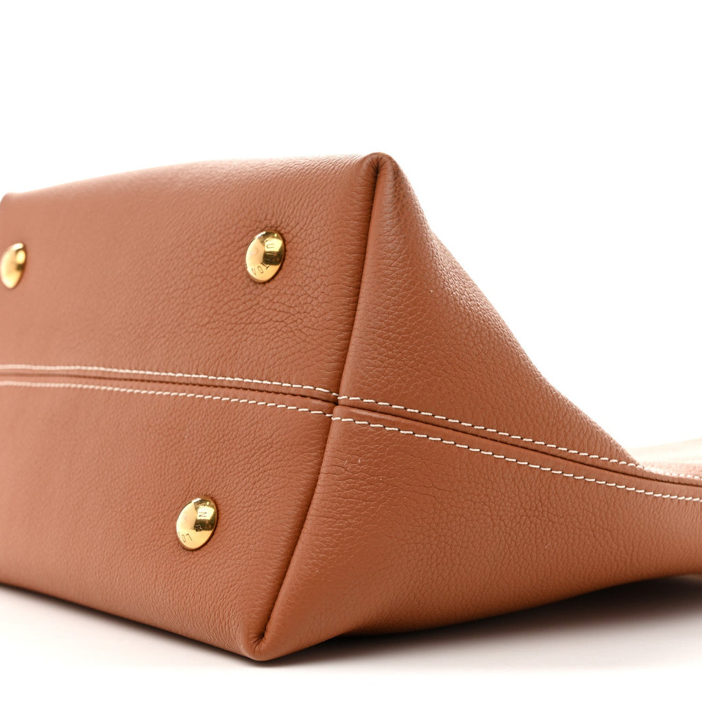 Louis Vuitton Grained Calfskin Low Key Hobo PM Cognac