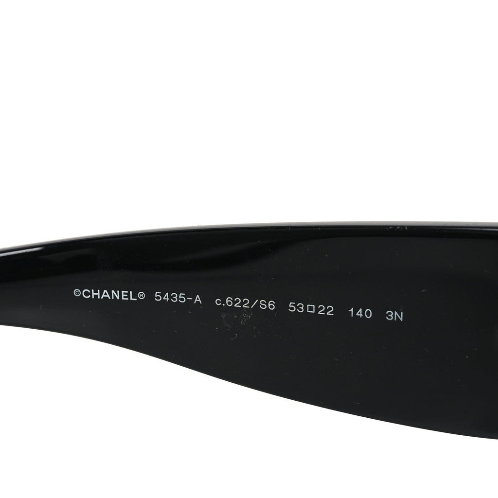 Acetate Rectangle Sunglasses 5435-A Black