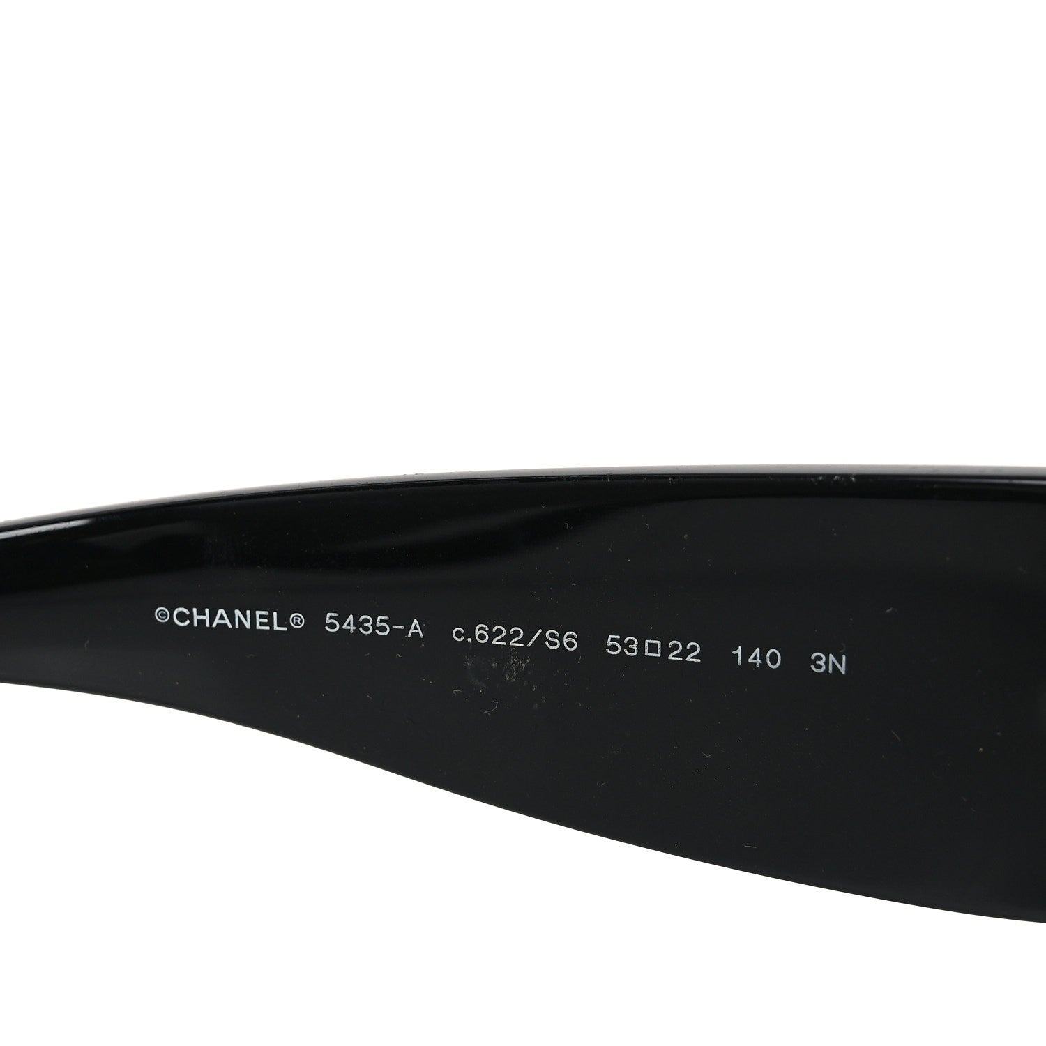 Acetate Rectangle Sunglasses 5435-A Black