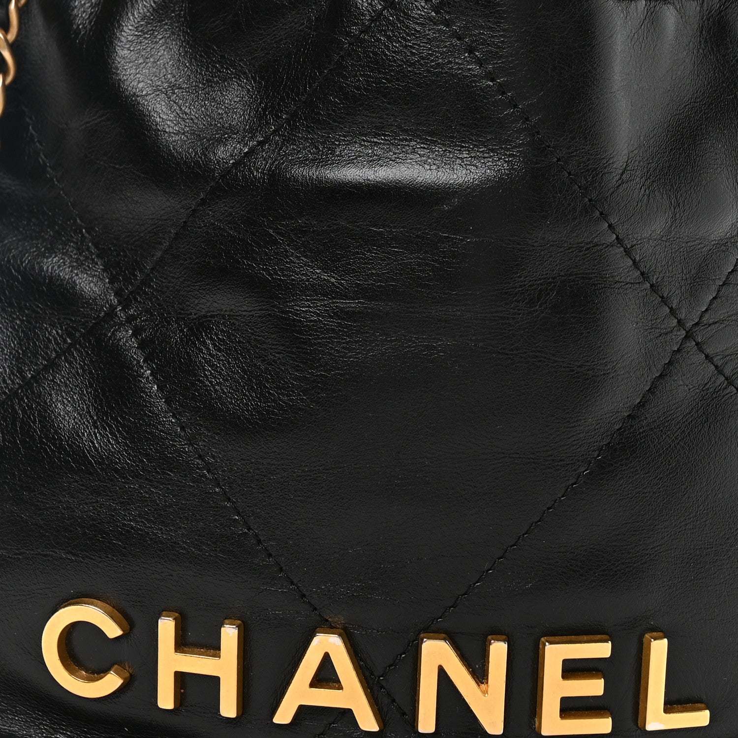 Chanel Shiny Calfskin Quilted Mini Chanel 22 Black