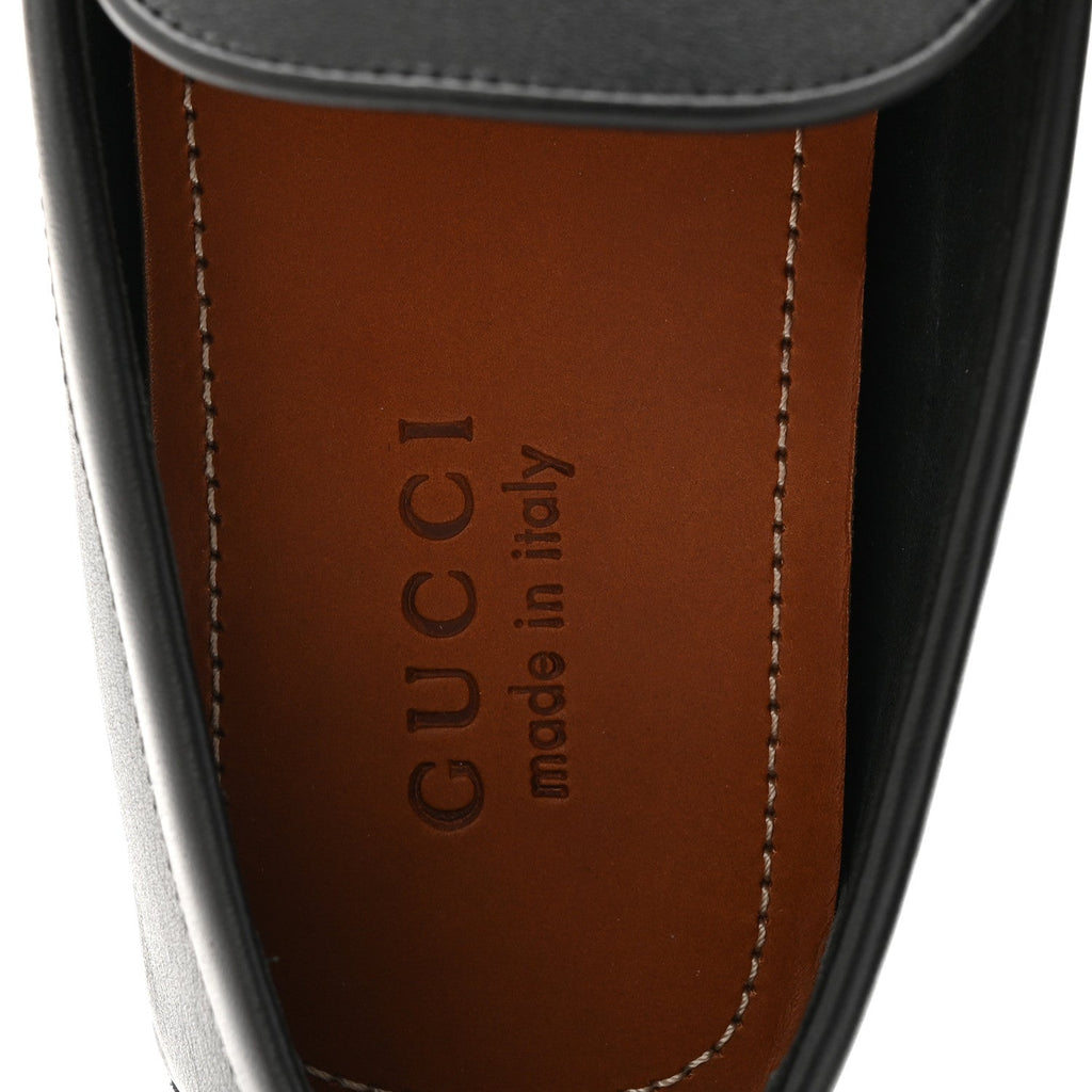 Gucci Soft Clove Calfskin Mens Horsebit Driver Loafers 9.5 Black