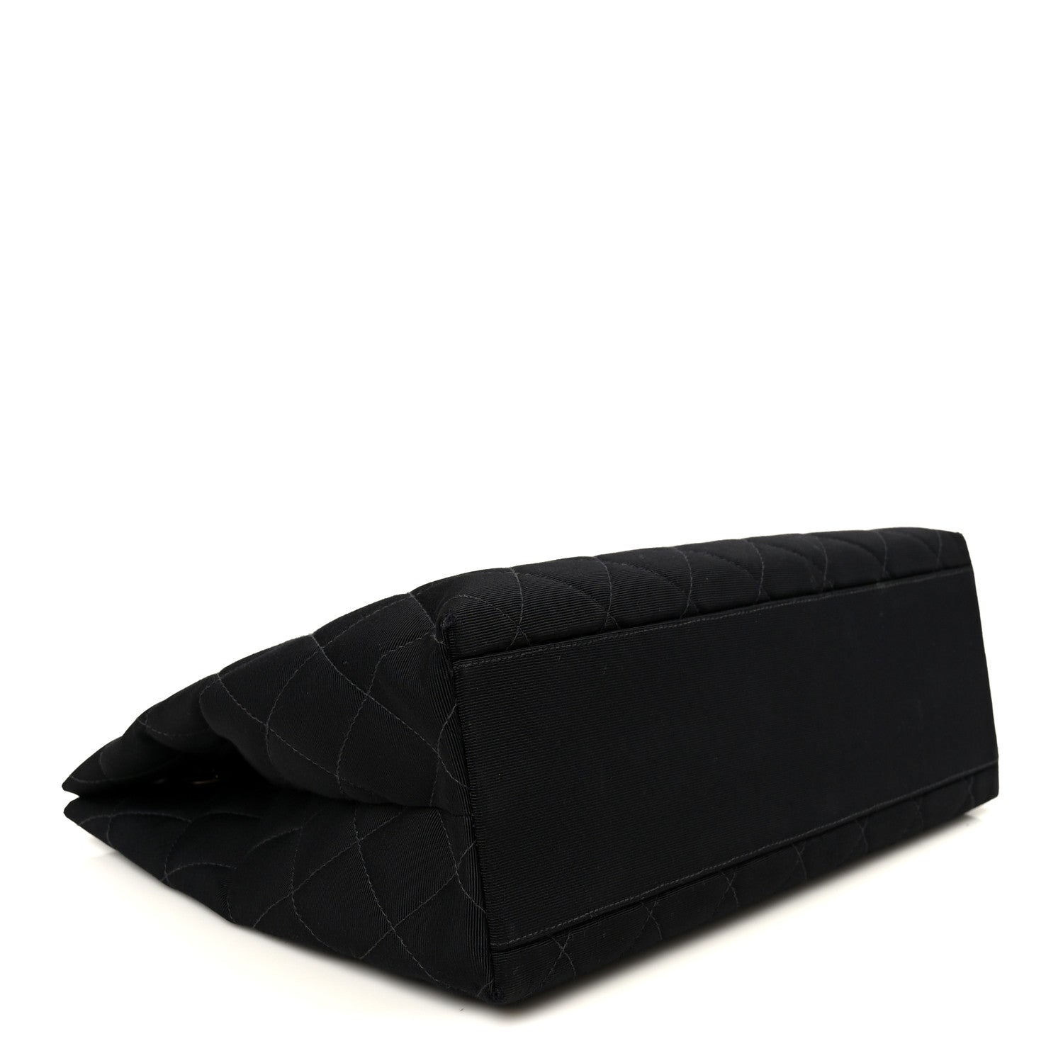 Chanel Grosgrain Quilted Shopper Tote Black