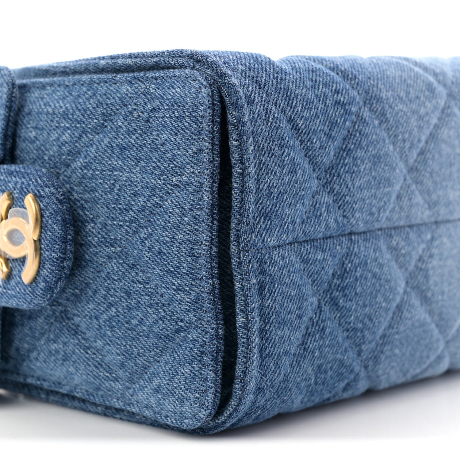 Chanel Washed Denim Quilted Mini Chanel 25 Handbag Blue
