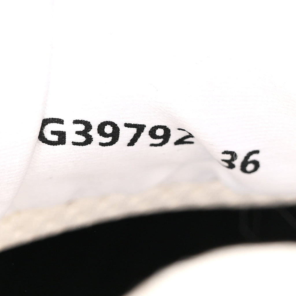 Fabric Laminated Calfskin Stretch CC Sneakers 36 White Silver