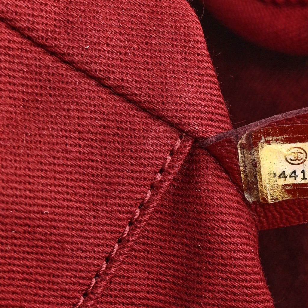 Chanel Canvas Mini Deauville Tote Red