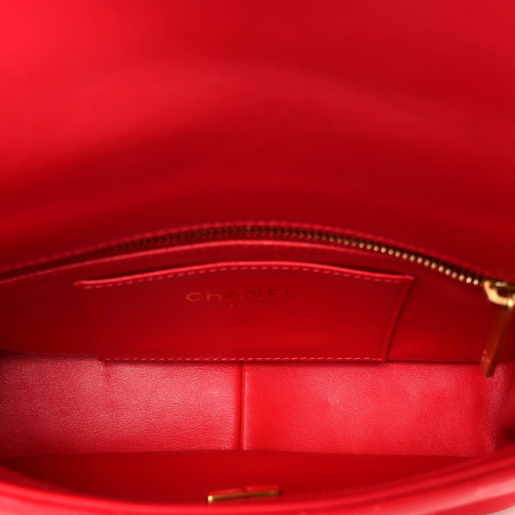 Chanel Lambskin Quilted Small Flap Red