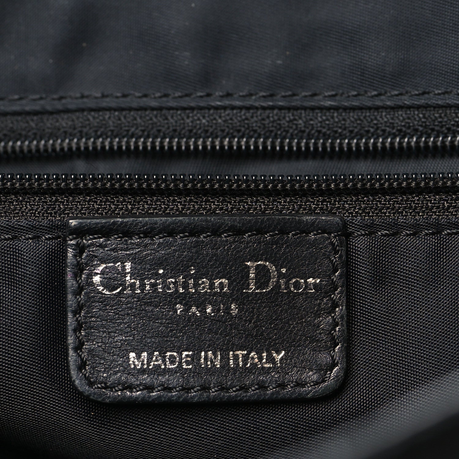 Christian Dior Canvas Diorissimo Buckle Messenger Black