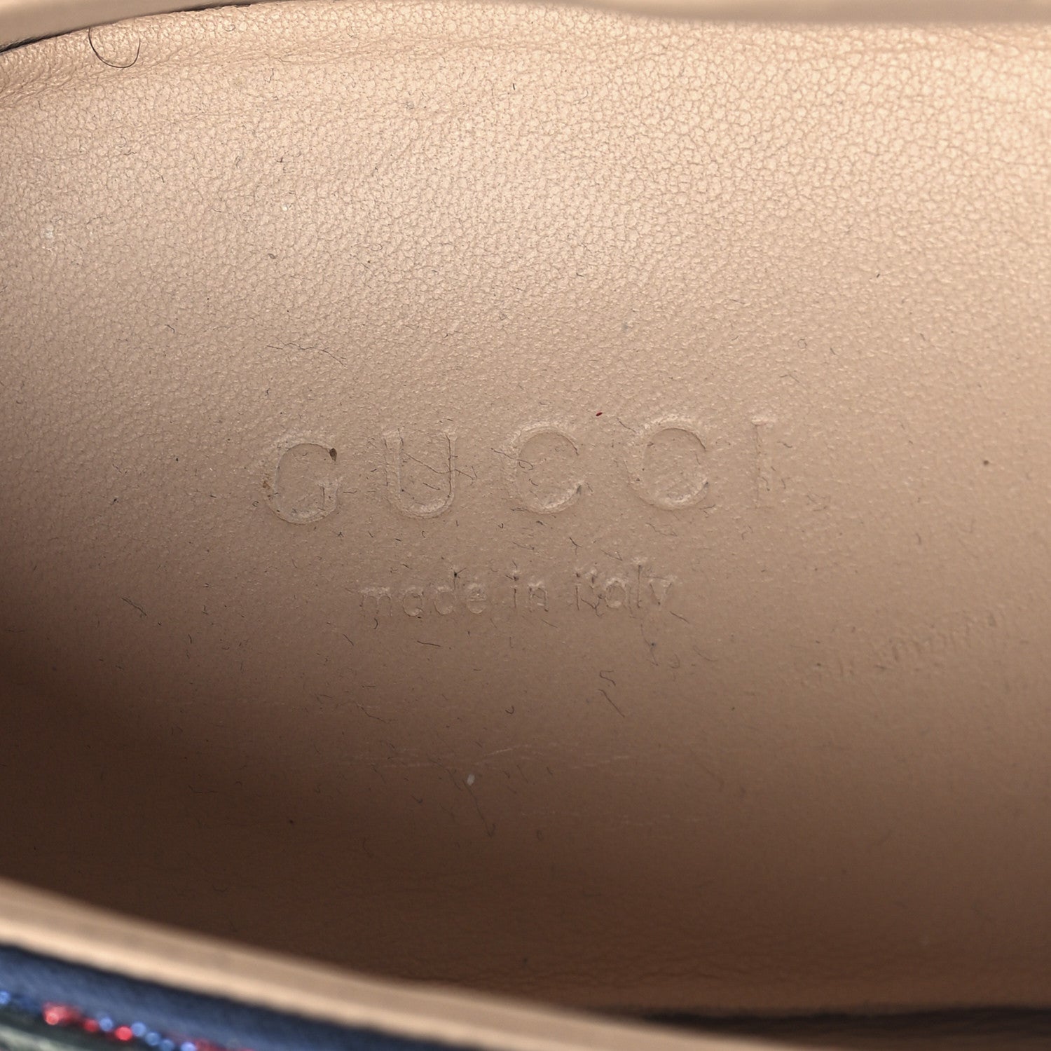 Gucci Lurex Calfskin Web GG Monogram Womens Falacer Sneakers 37 Iridescent Blue Iridescent Red Silver