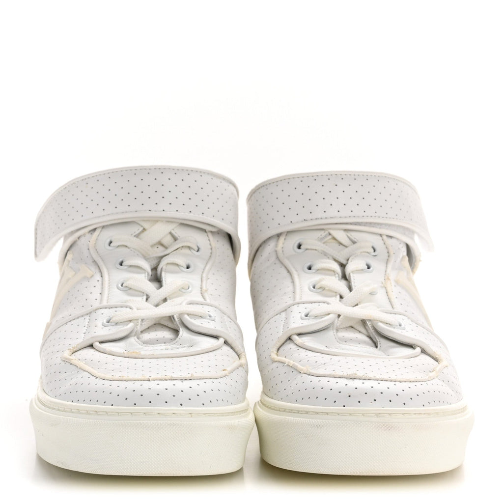 Louis Vuitton Calfskin Perforated Mens Acapulco Sneakers 8 White