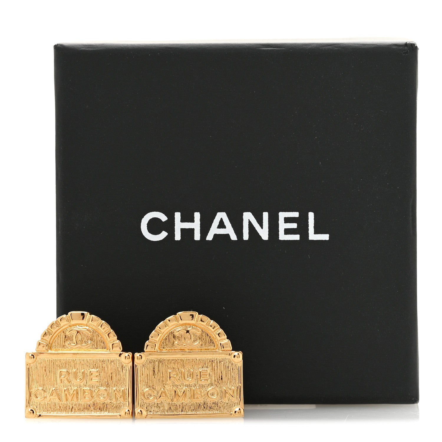 Metal Rue Cambon Earrings Gold