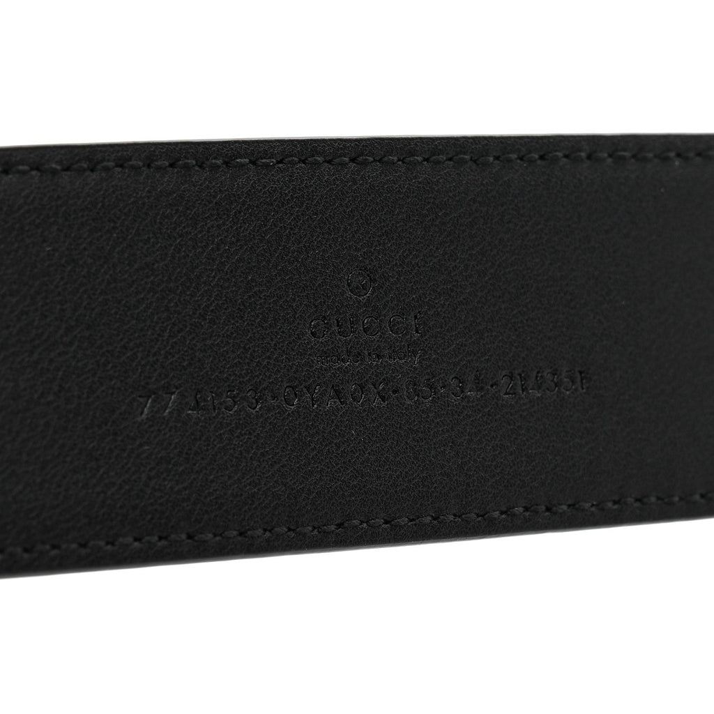 Gucci Plutone Calfskin Interlocking G 40mm Belt 85 34 Black