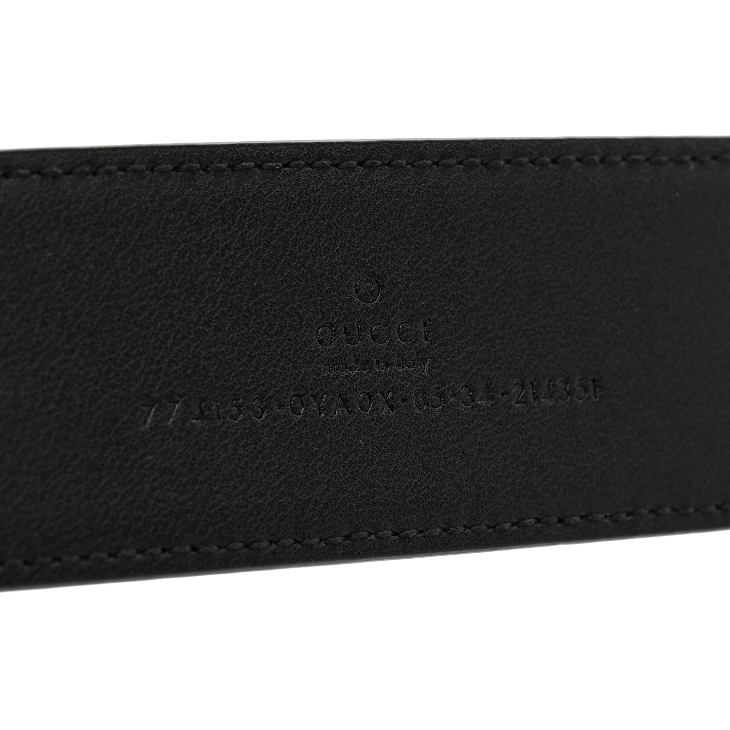 Gucci Plutone Calfskin Interlocking G 40mm Belt 85 34 Black