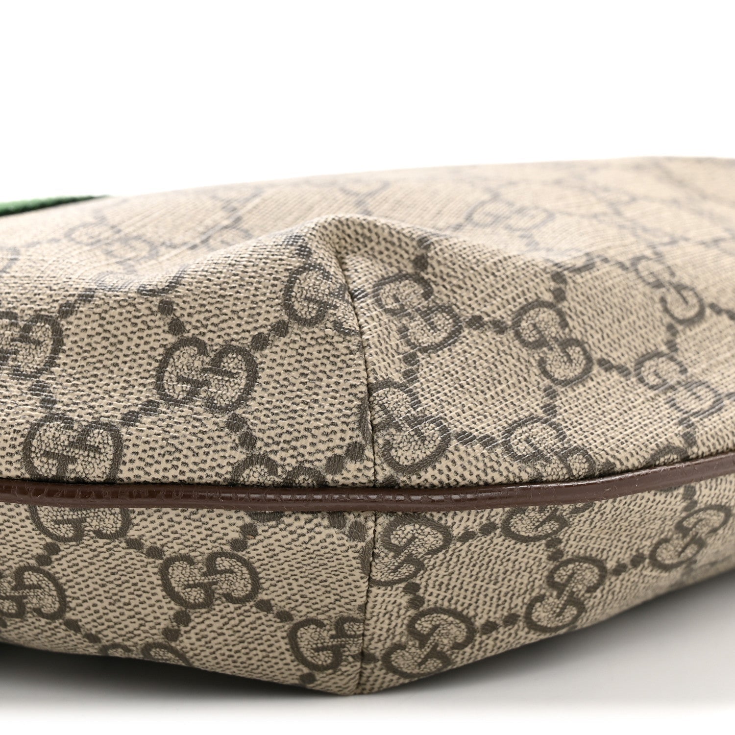 Gucci GG Supreme Monogram Web Small Ophidia Half Moon Hobo Brown
