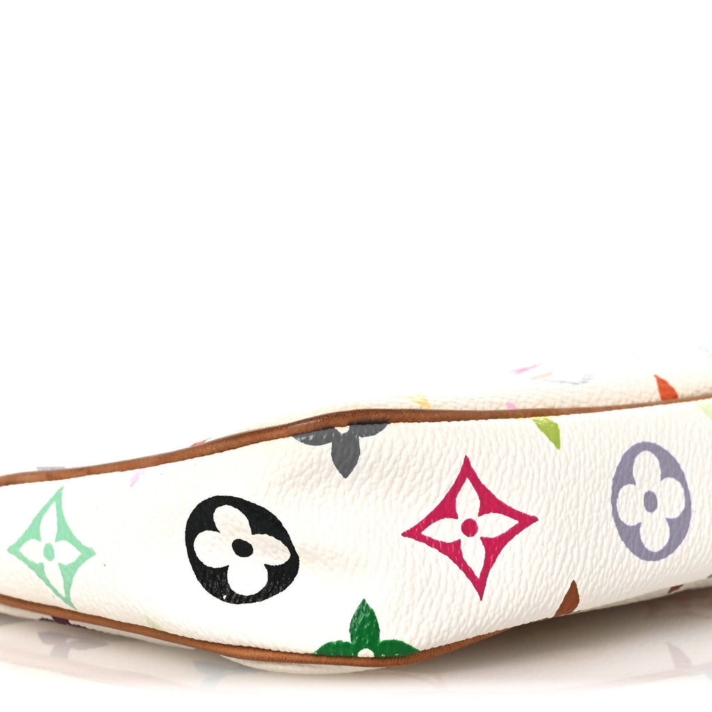 Louis Vuitton Monogram Multicolor Pochette Accessories White