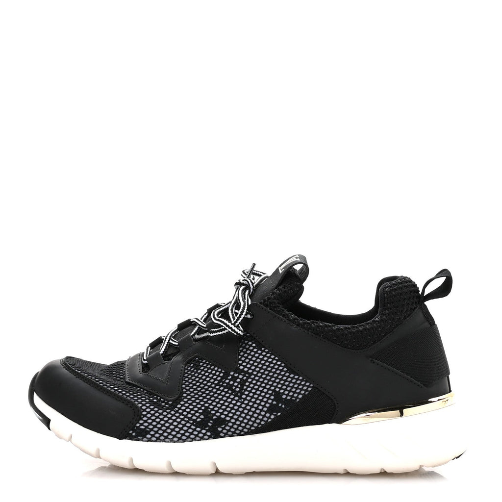 Louis Vuitton Technical Nylon Monogram Rubber Aftergame Sneakers 37 Black