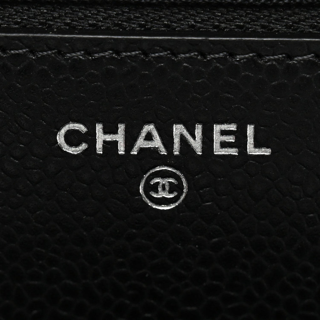 Chanel Caviar Quilted Wallet on Chain WOC Black