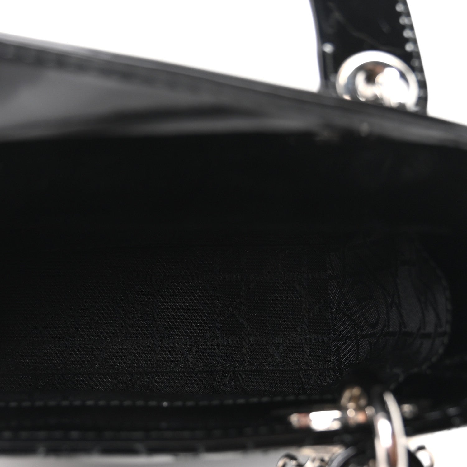 Christian Dior Patent Cannage Mini Lady Dior Black