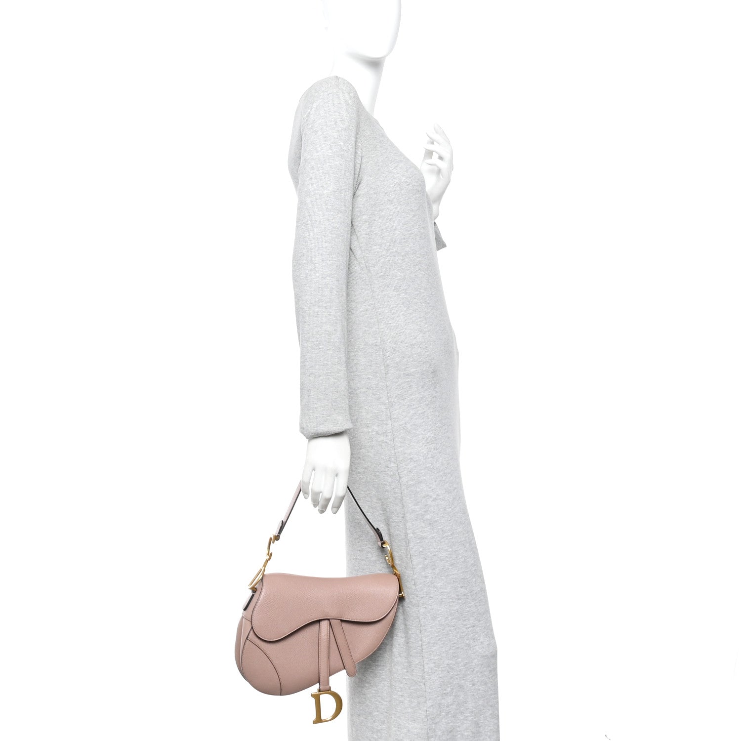 Christian Dior Grained Calfskin Saddle Bag Fard
