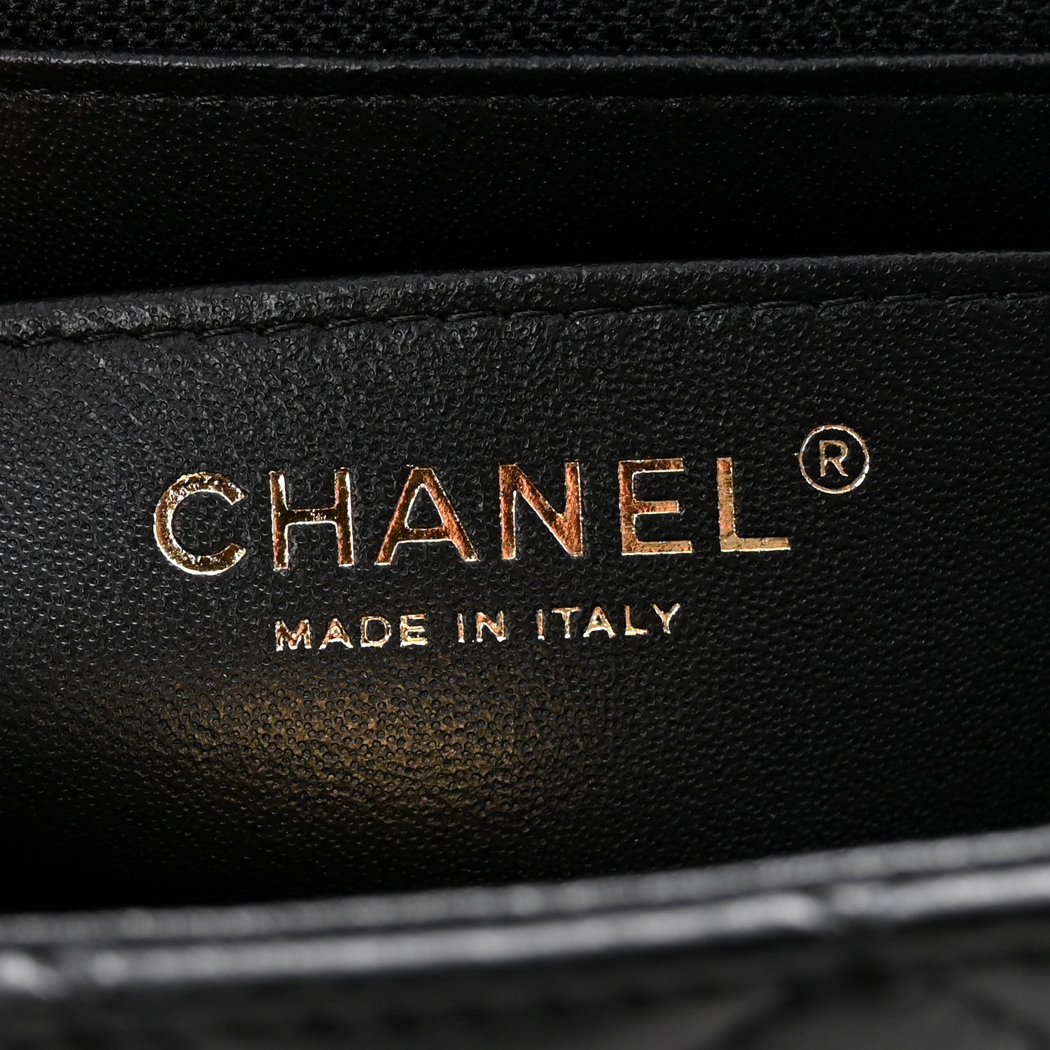 Chanel Lambskin Quilted Mini Rectangular Flap Black