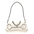 Gucci Nappa Vertical Matelasse Small Maxi Horsebit Chain Shoulder Bag Great White