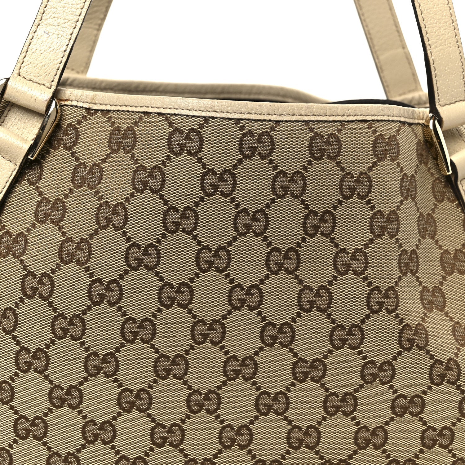 Gucci Monogram Medium Abbey Shoulder Bag Off White