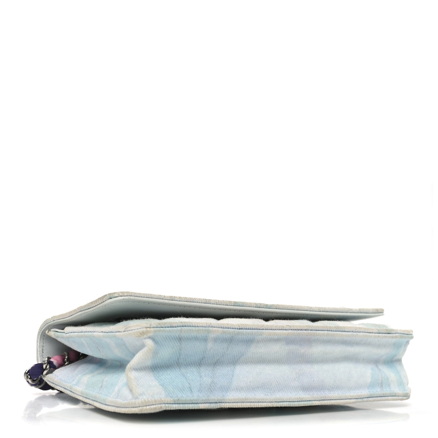 Chanel Canvas Quilted Jungle Jeans Wallet on Chain WOC Multicolor