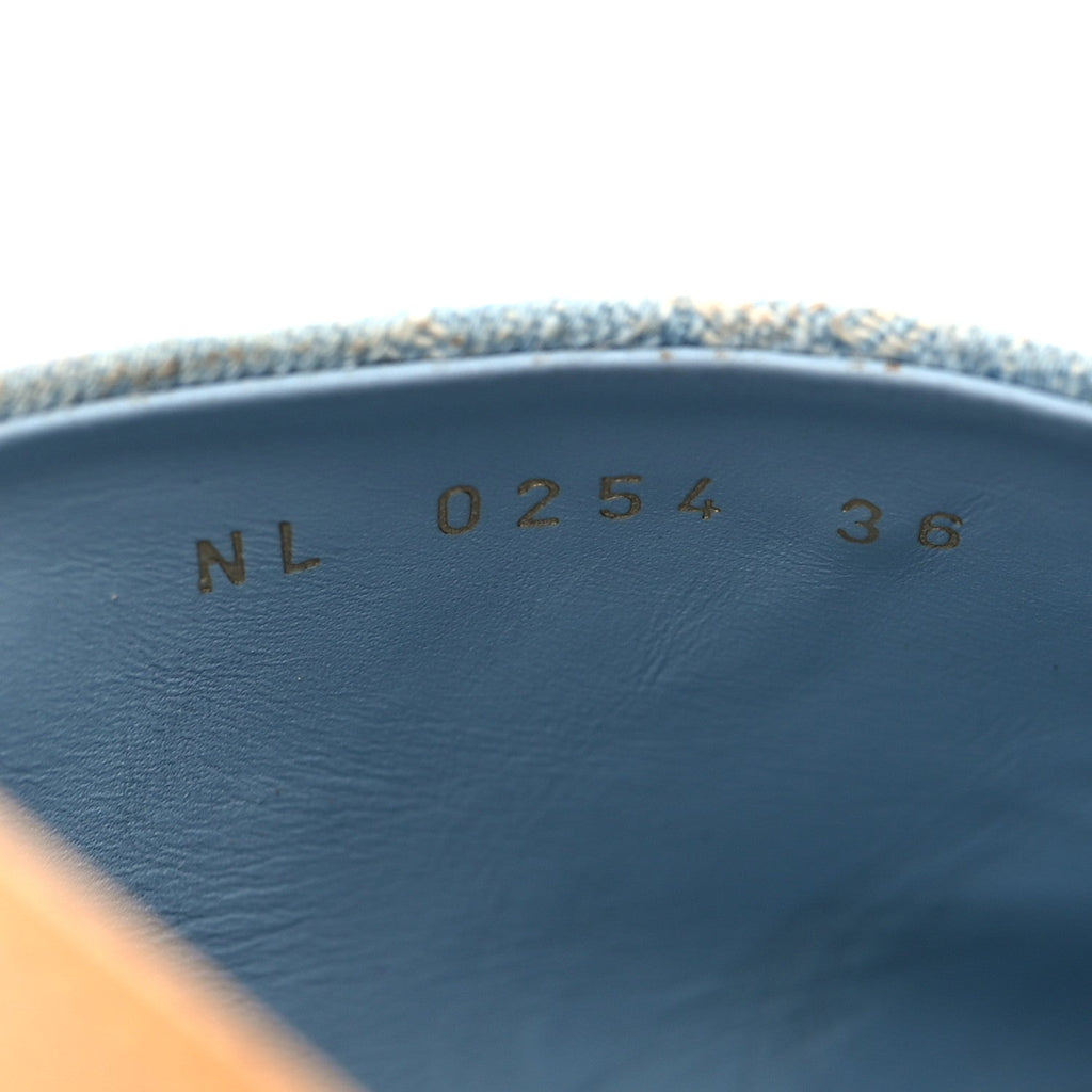 Louis Vuitton Monogram Washed Denim Aspen Platform Clog Mules 36 Blue
