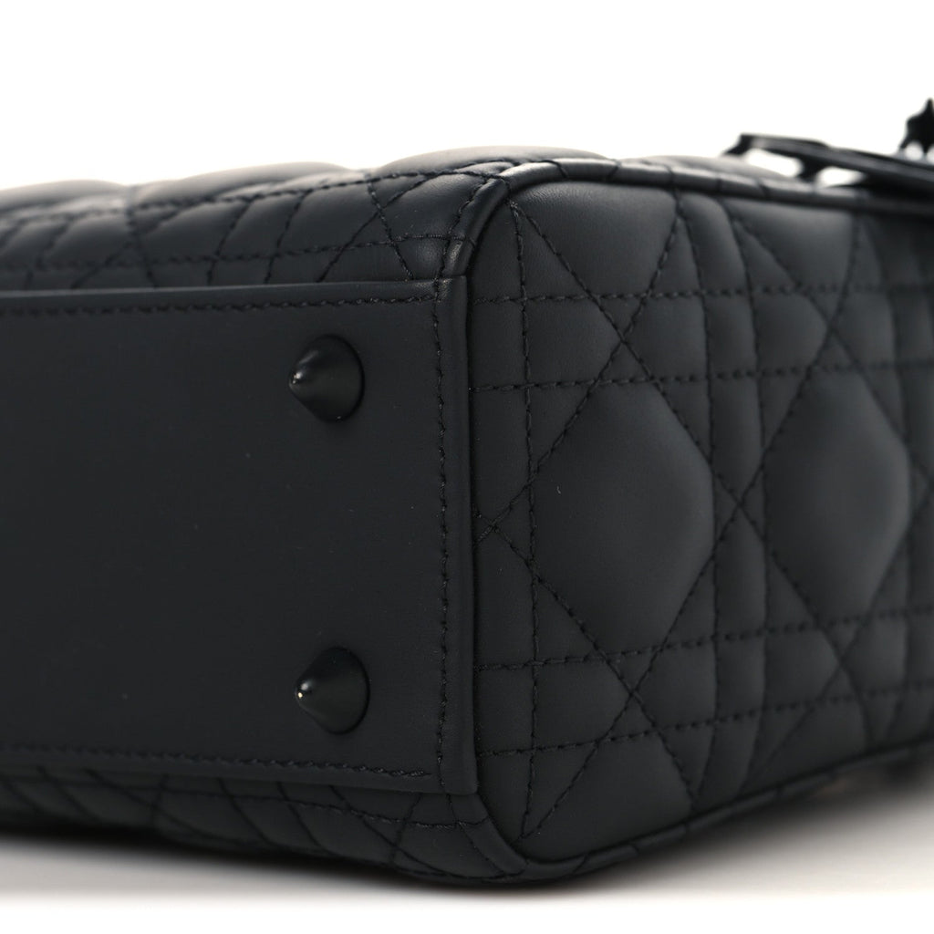 Christian Dior Ultra Matte Calfskin Cannage Small My ABCDior Lady Dior Black