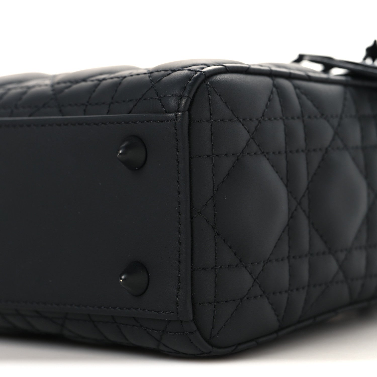 Christian Dior Ultra Matte Calfskin Cannage Small My ABCDior Lady Dior Black