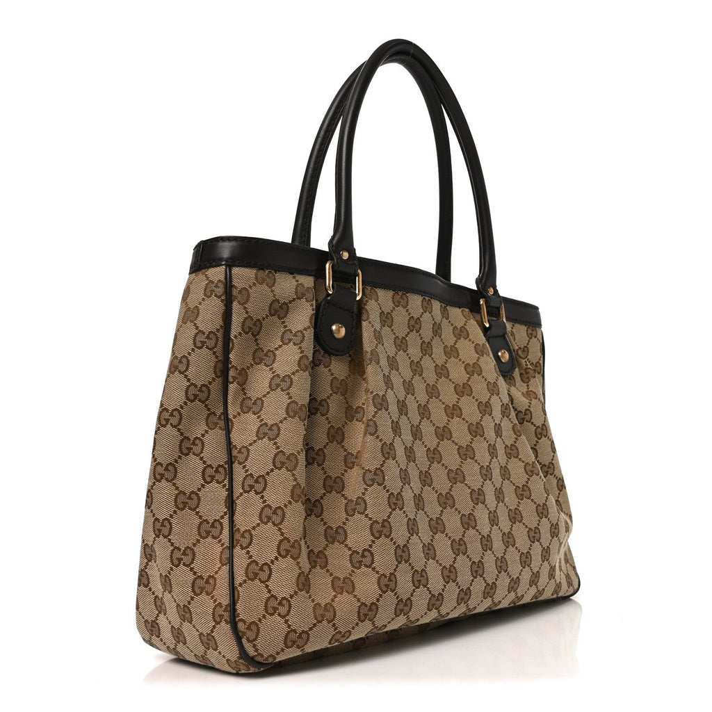 Gucci Monogram Medium Sukey Tote Dark Brown