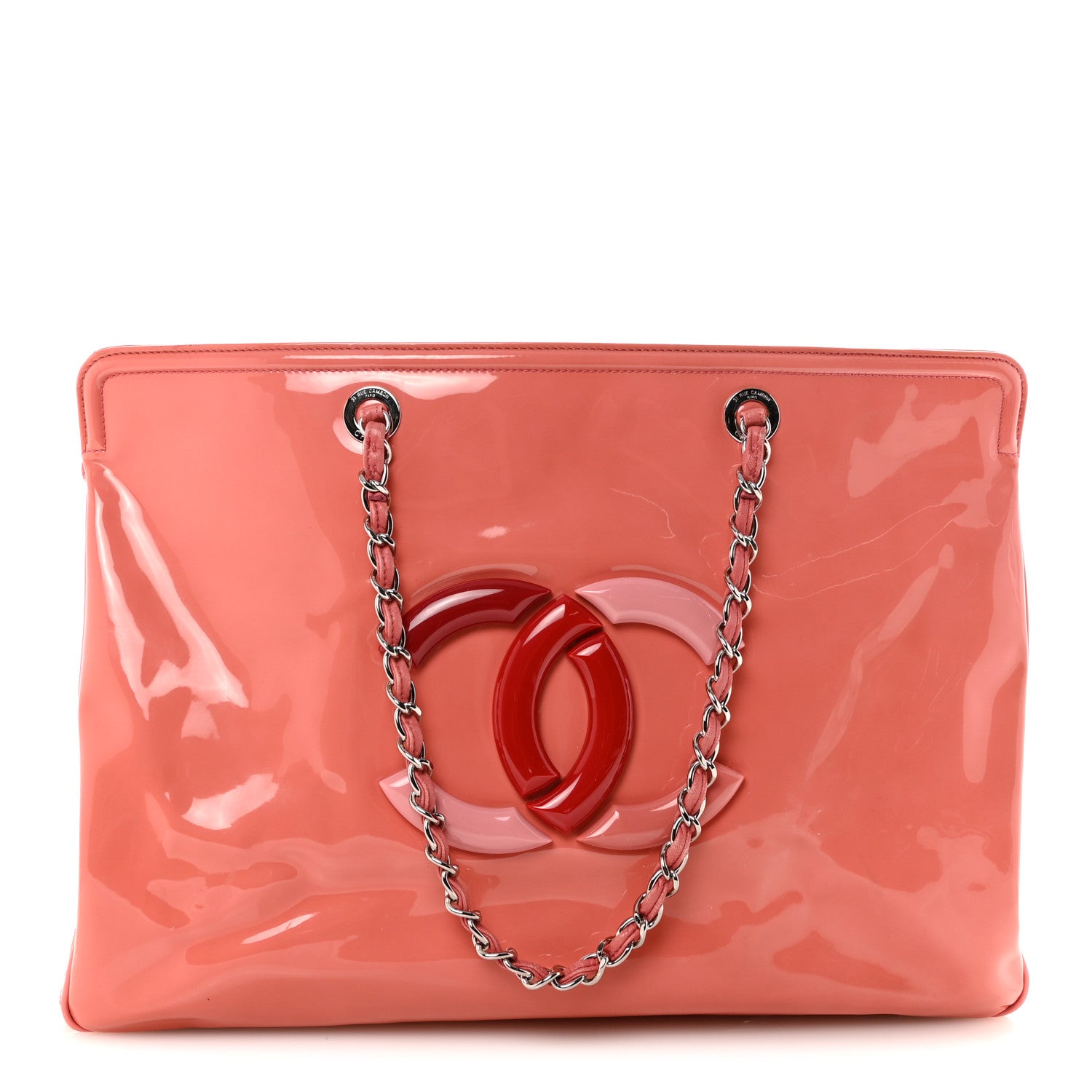 Chanel Vinyl Lipstick Ligne Tote Pink