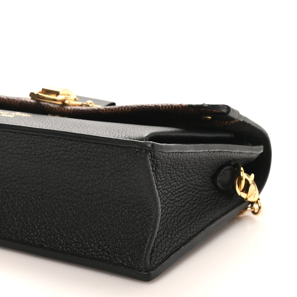 Louis Vuitton Damier Ebene Vavin Chain Wallet Black
