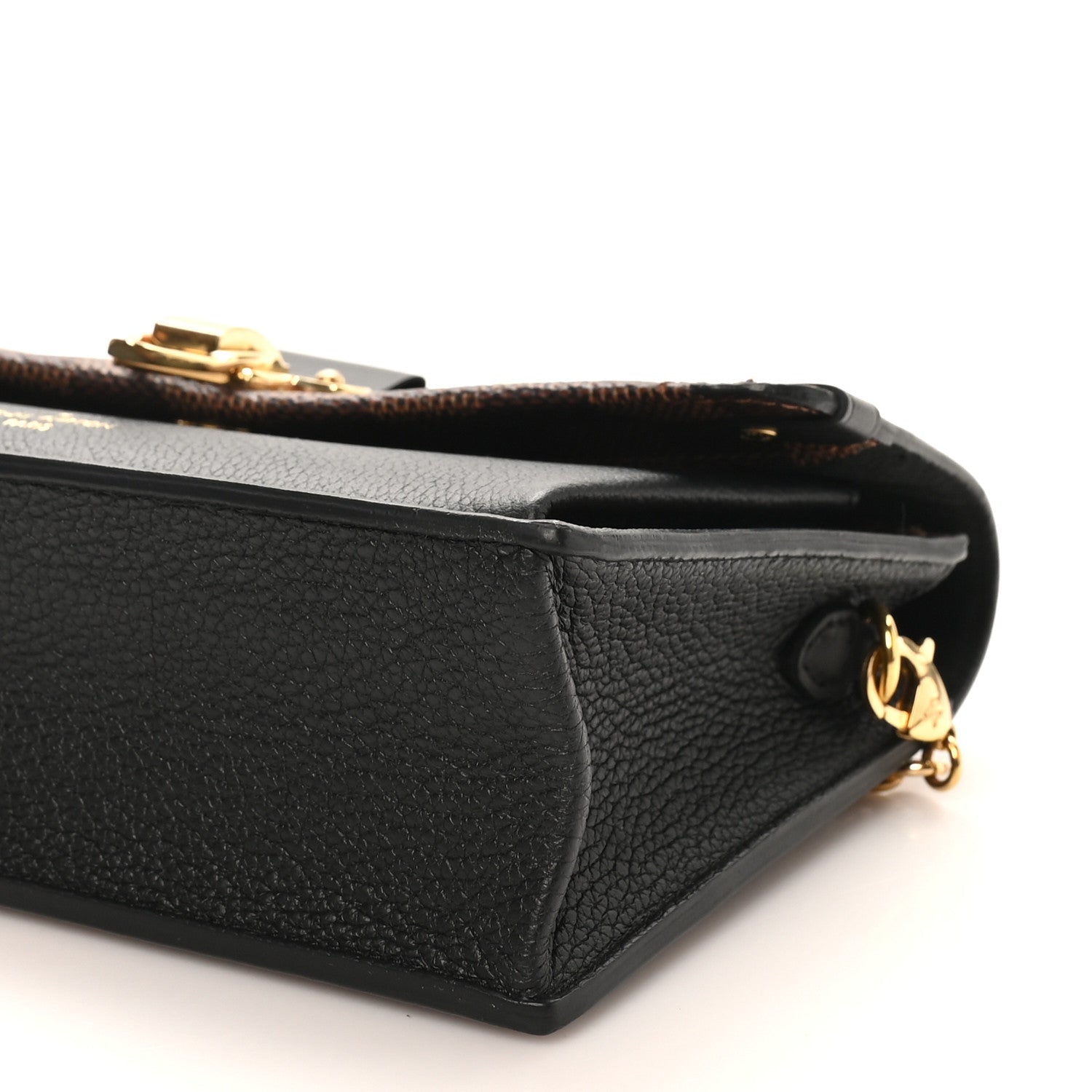 Louis Vuitton Damier Ebene Vavin Chain Wallet Black