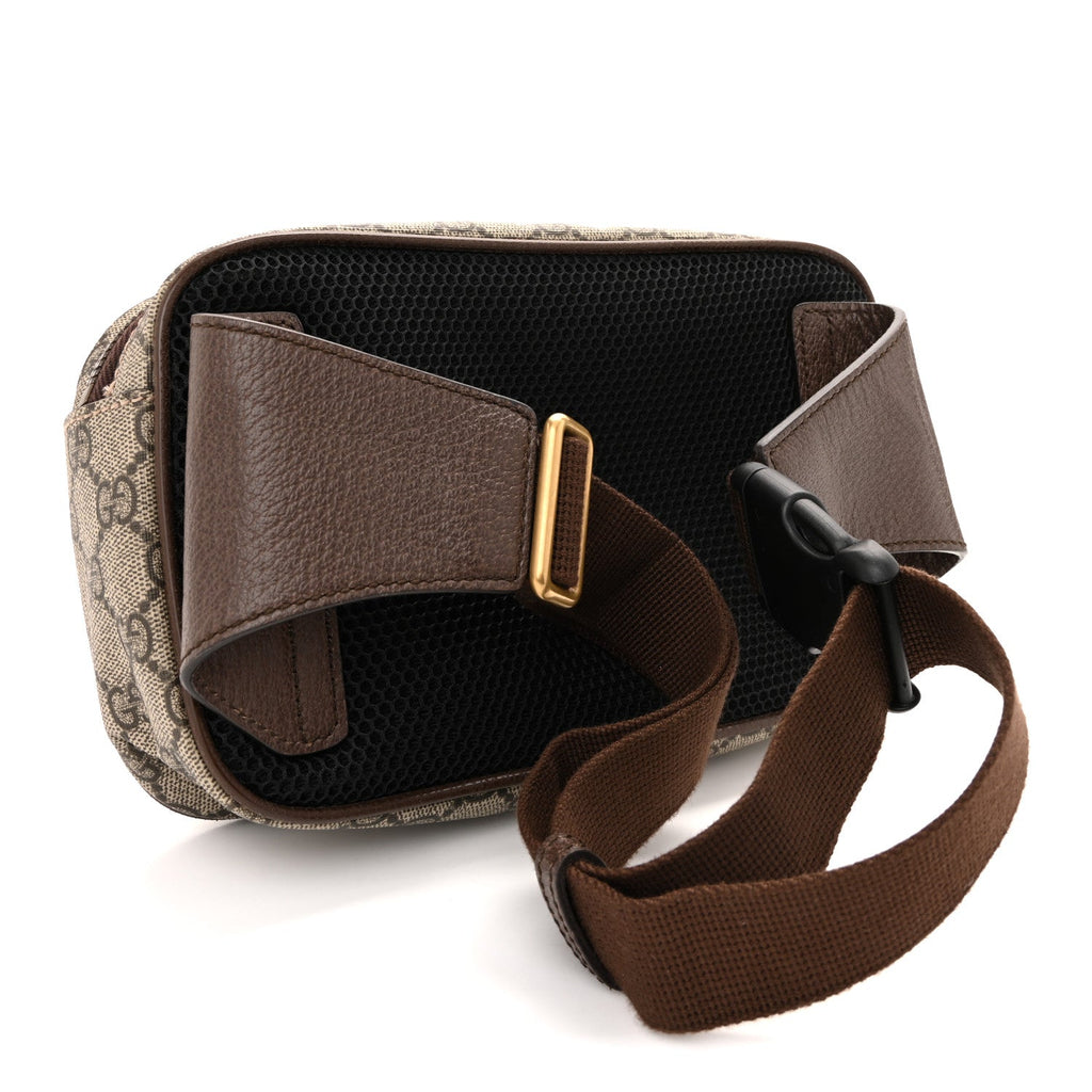 Gucci Soft GG Supreme Monogram Medium Ophidia Belt Bag Dark Brown
