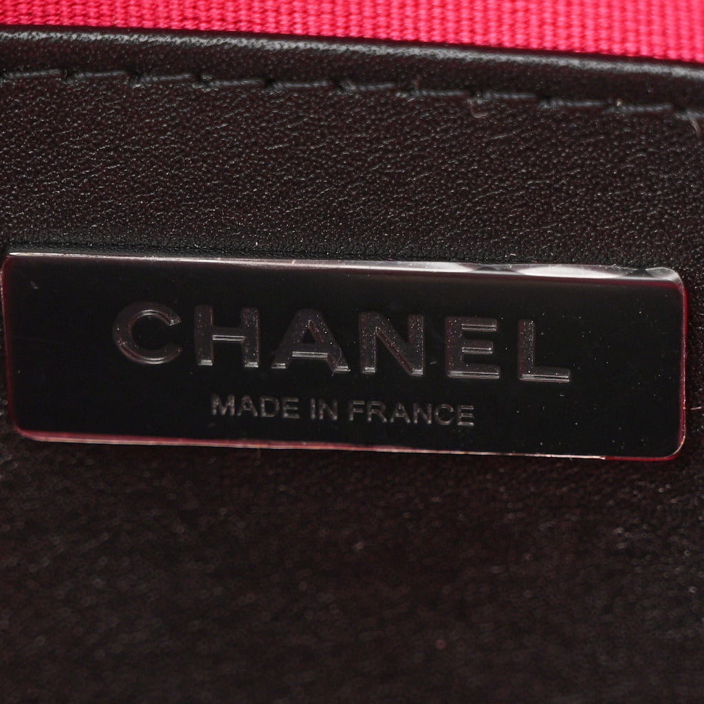 Chanel Satin Quilted Walk of Fame Star Bag Fuchsia Black