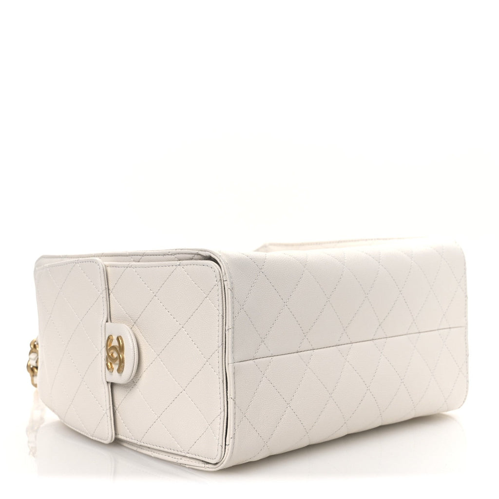 Chanel Caviar Quilted Small Chanel 25 Handbag White