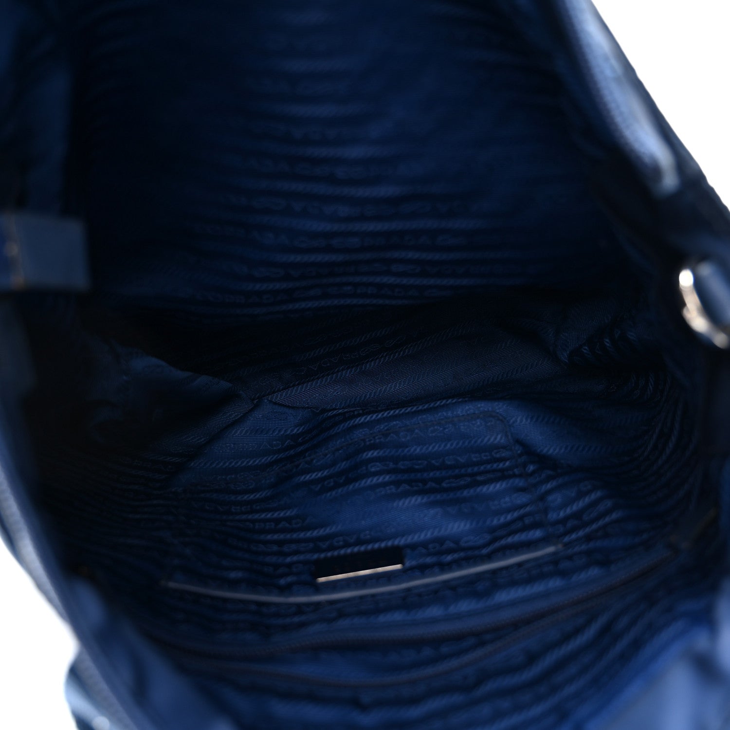 Prada Tessuto Nylon Saffiano Tote Cobalto