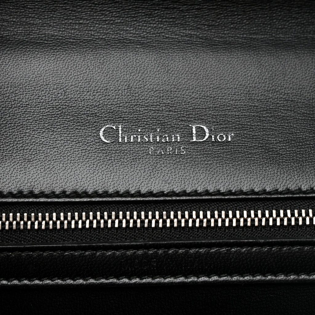 Christian Dior Lambskin Multi Studded Medium Diorama Flap Bag Black