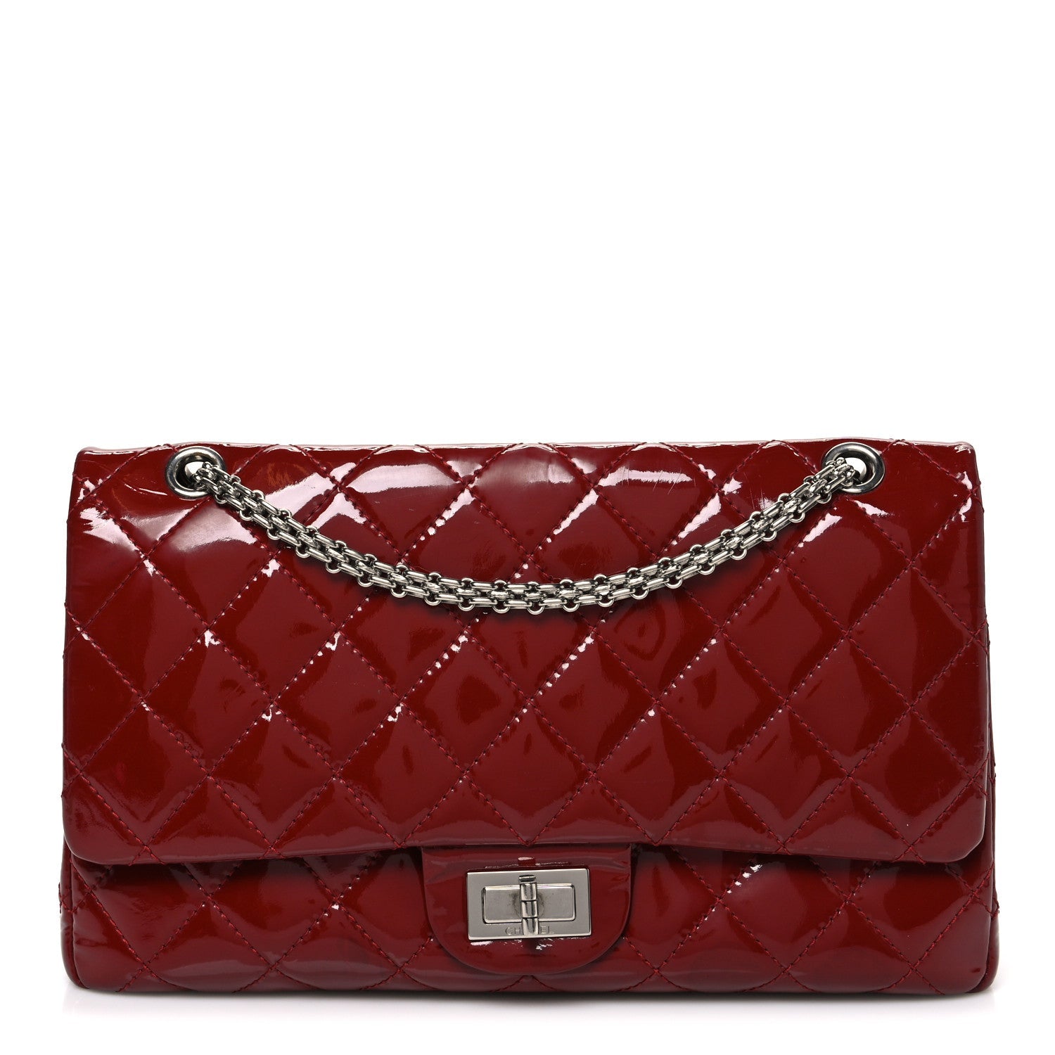 Chanel Patent Quilted 2.55 Reissue 226 Flap Red