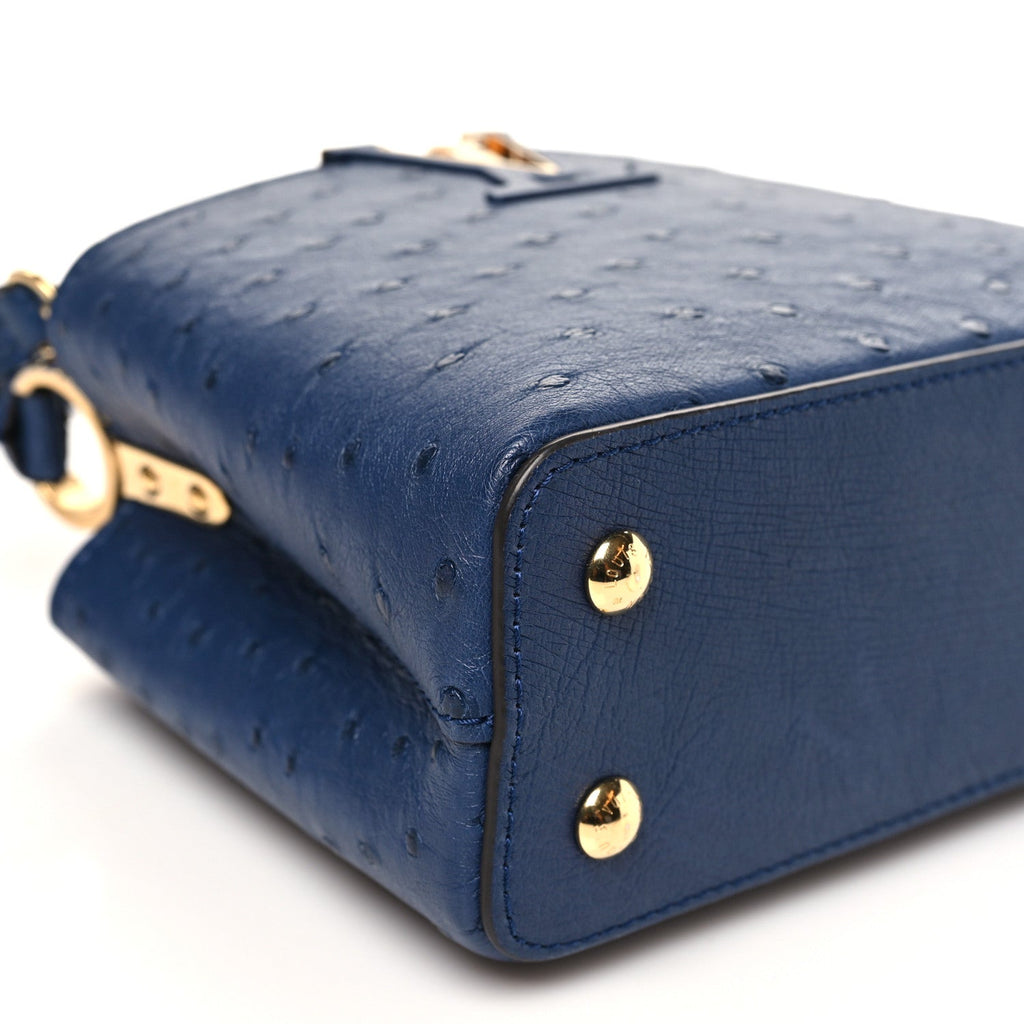 Louis Vuitton Ostrich Capucines Mini Indigo
