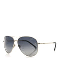 Metal Polarized CC Aviator Sunglasses 4189-T-Q Silver