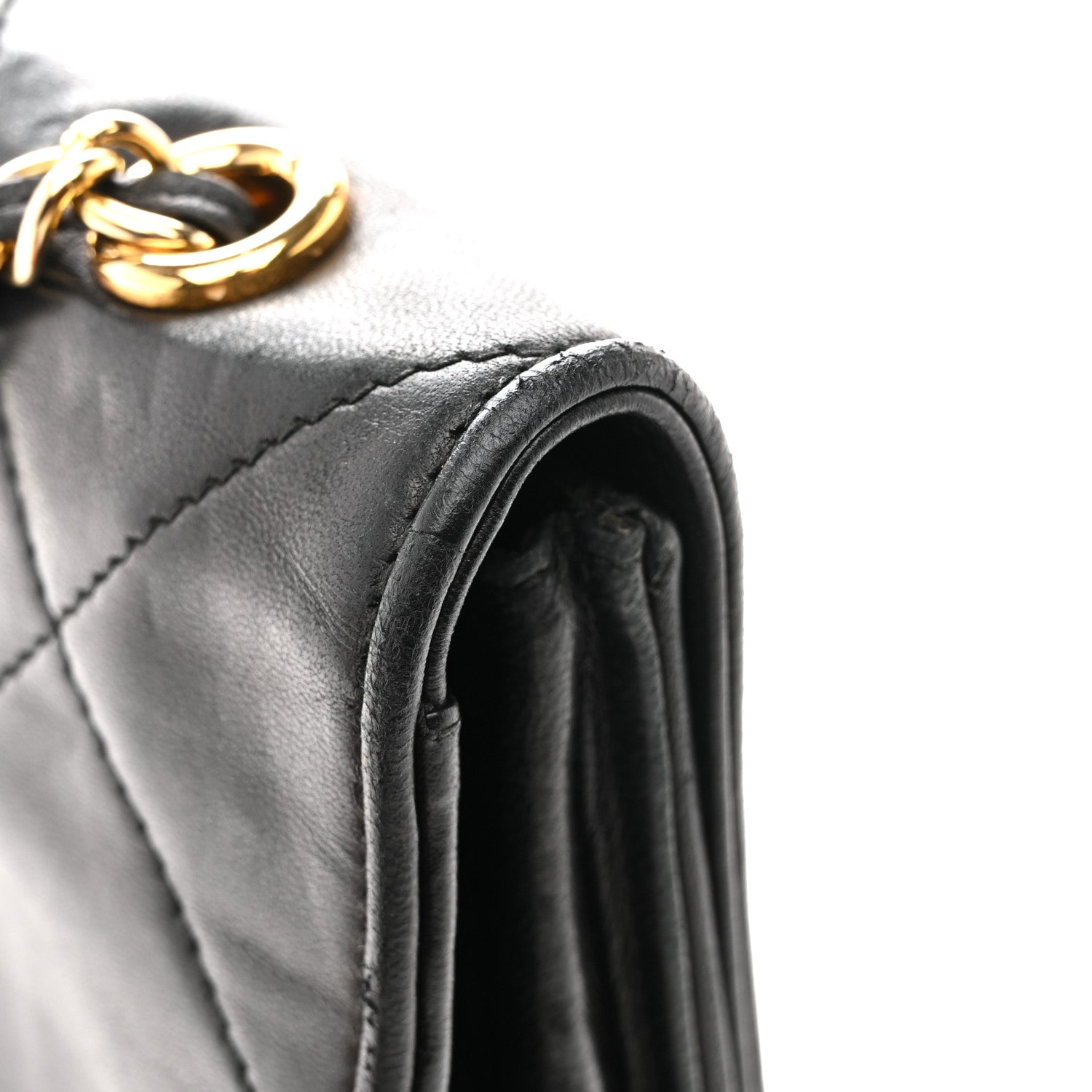 Chanel Lambskin Quilted Diamond CC Flap Black