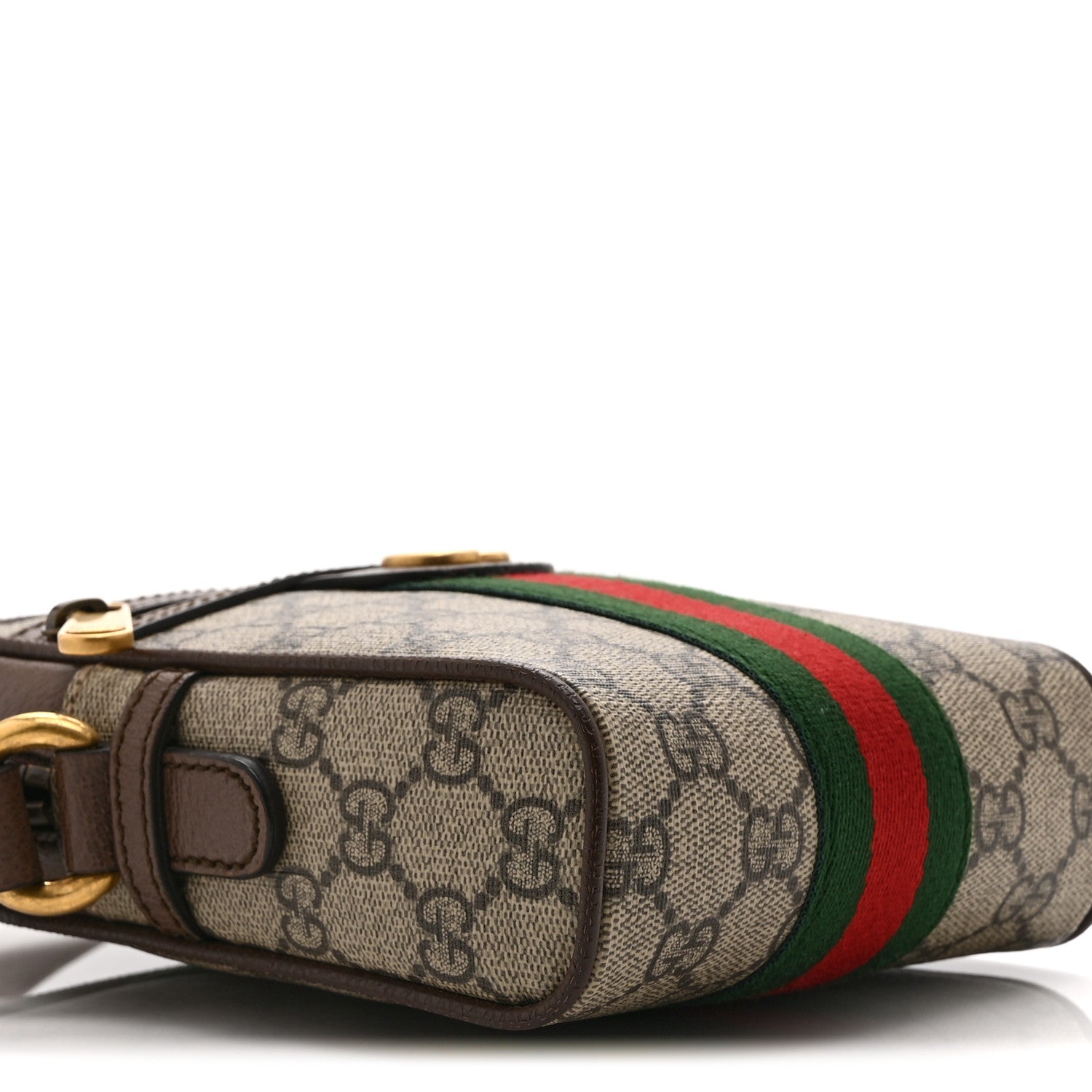 Gucci GG Supreme Monogram Web Mini Ophidia Messenger Brown